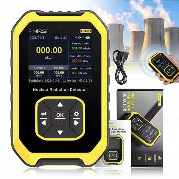 Geigerův počítadlo, tester záření, dozimetr Fnirsi GC01LCD a Aku