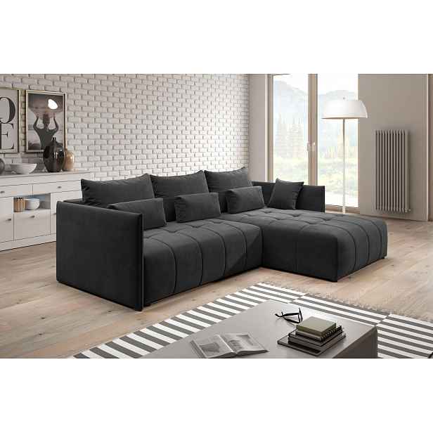 Designová sedací souprava ILONIE - tmavě šedá