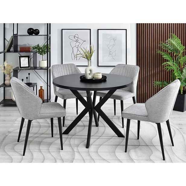 Designový rozkládací stůl 100(180)x100 ANCEL - černý