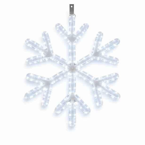 Easy Fix 2D LED světelná vločka VII., Ø 66 cm, ledově bílá s FLASH, závěsný, 3D tisk, IP67