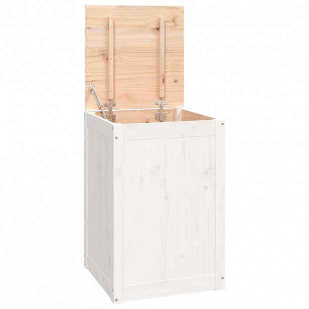 vidaXL Box na prádlo bílý 44 x 44 x 66 cm masivní borové dřevo