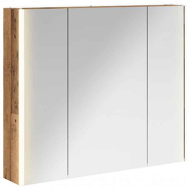 vidaXL Koupelnová zrcadlová skříň Staré dřevo 83,5 x 15,5 x 70 cm