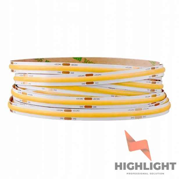 10 m Led pásek Cob 24V 8W 4000K Neutrální Highlight 320 LED/m Neon pásek