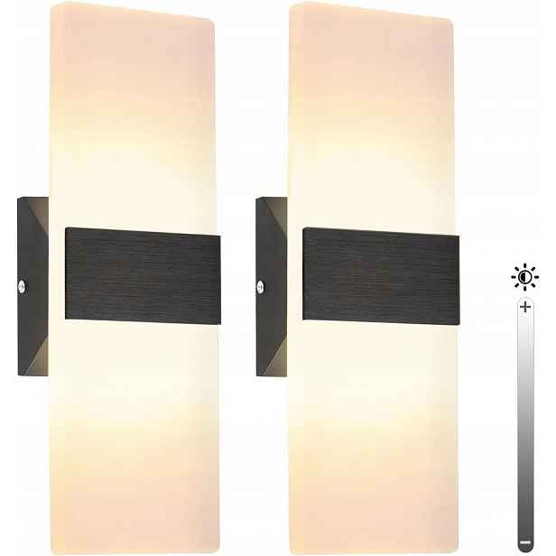 2x Nástěnné Svítidlo Led Nástěnné Svítidlo Vnitřní Do Ložnice 12W 3000K