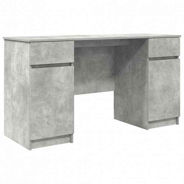 vidaXL Stůl Betonová šedá Kompozitní dřevo 140 x 49 x 76 cm