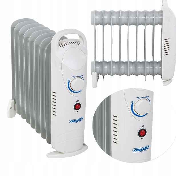Elektrický Olejový Radiátor 800 W Oleják 9 Žeber Regulace Teploty °C Mesko