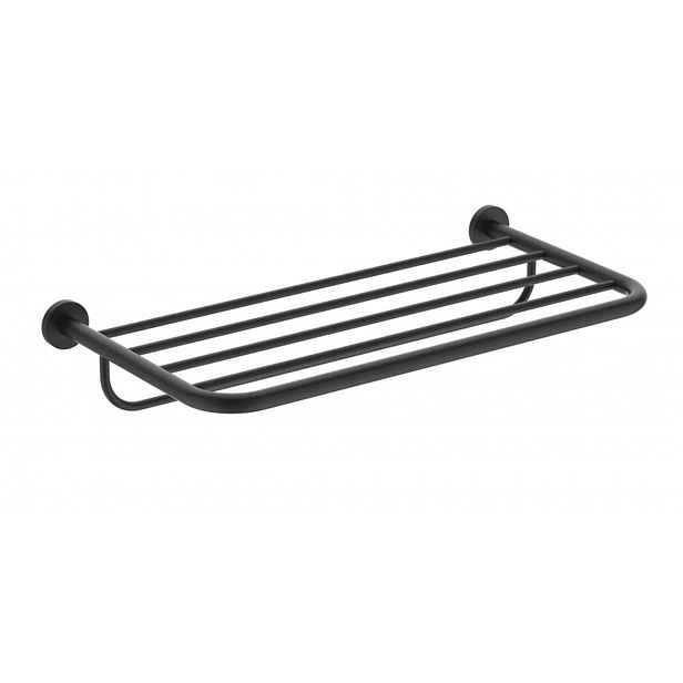 Ideal Standard IOM - Polička s držákem ručníků, délka 57 cm, hedvábná černá A9106XG