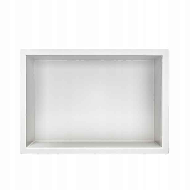 Koupelnová Polička 30x20x10 cm Bílá Nerezová Wall-box One Balneo