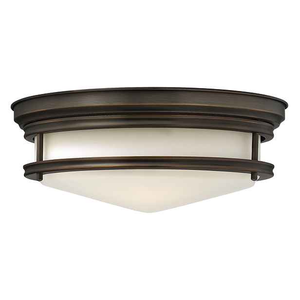 Stropní Svítidlo stropní koupelnový retro kulatý 35 cm hnědý bílý IP44 Hinkley
