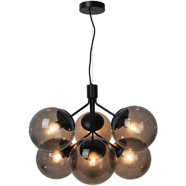 Závěsná lampa Ivona 28W max 6x E27 Černá Sklo/Kov IP20 Nordlux