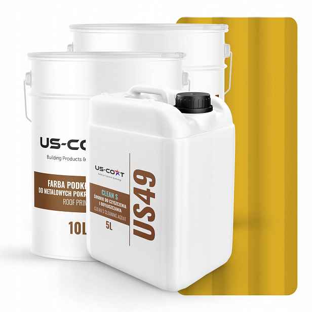 Barva Střecha Kov Podklad Odmašťovač Žlutý Citronový RAL1012 74 m2 Satén