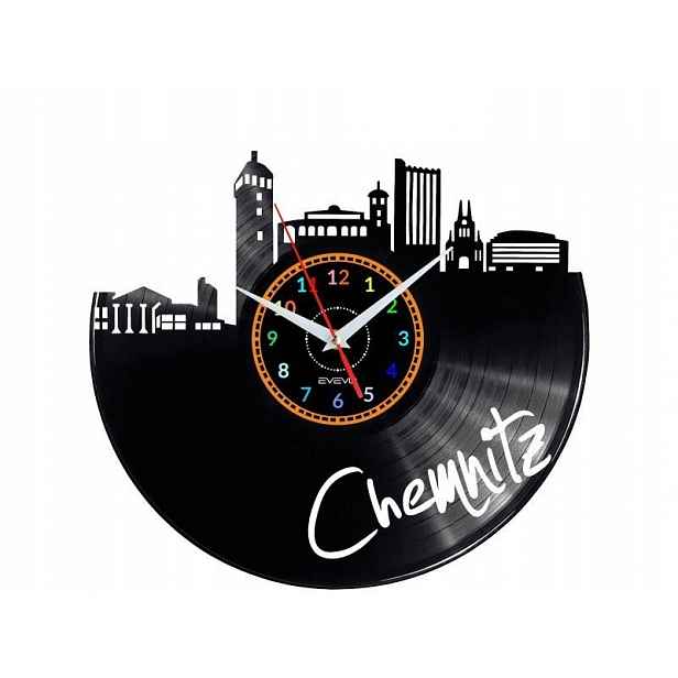 Chemnitz Dekorativní Nástěnné Hodiny Moderní Vinylová Deska Na Předsíni