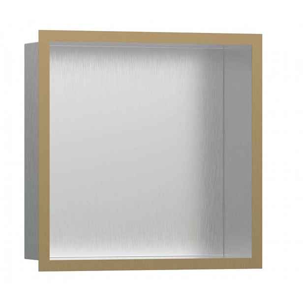 Hansgrohe XtraStoris Individual - Výklenek do stěny s designovým rámem, 30x30x10 cm, kartáčovaná nerez/kartáčovaný bronz 56097140
