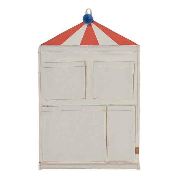 Krémový látkový závěsný organizér 40x1x60 cm Circus – OYOY Mini