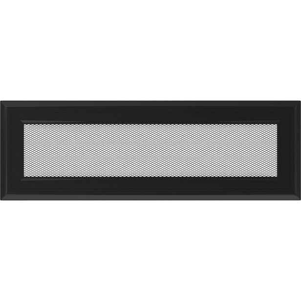 Ventilační Mřížka Krbová Kratki Černá 11x32 se síťkou Ozdobná kapsa