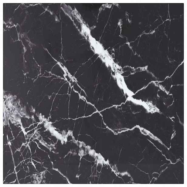 vidaXL Stolní deska černá 70x70 cm 6 mm tvrzené sklo mramorový design