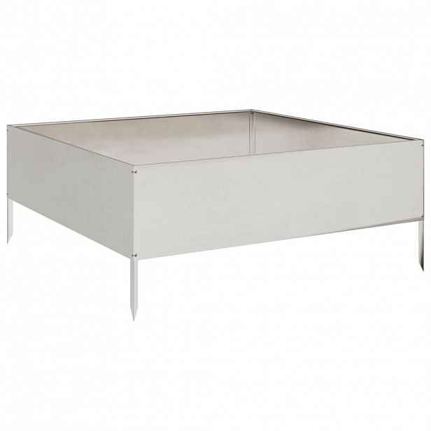 vidaXL Zahradní vyvýšený záhon 100 x 100 x 41 cm nerezová ocel