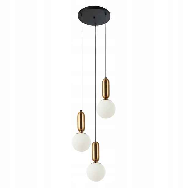 Závěsná lampa Italux Aldeva PND-02340-3S-BRO Antická hnědá