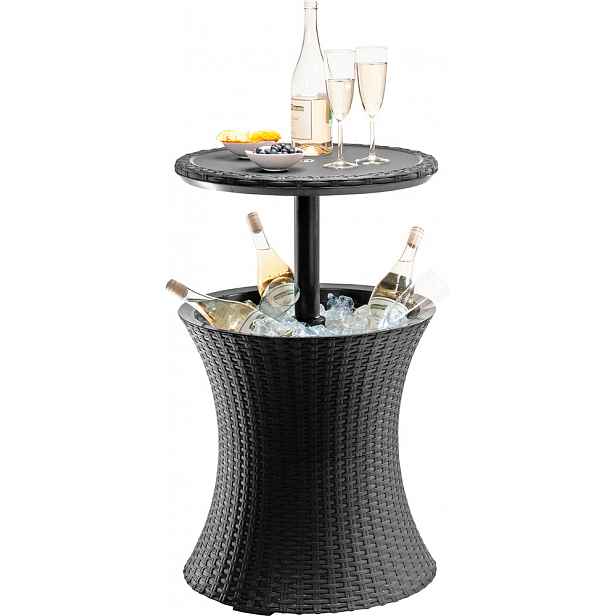 Hnědý zahradní barový stolek Keter Natural