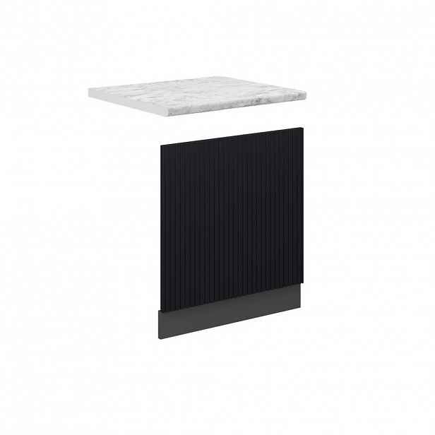Vicco PŘEDNÍ PANEL Fame-Line Černý pruhovaný 60 cm , PD Mramor
