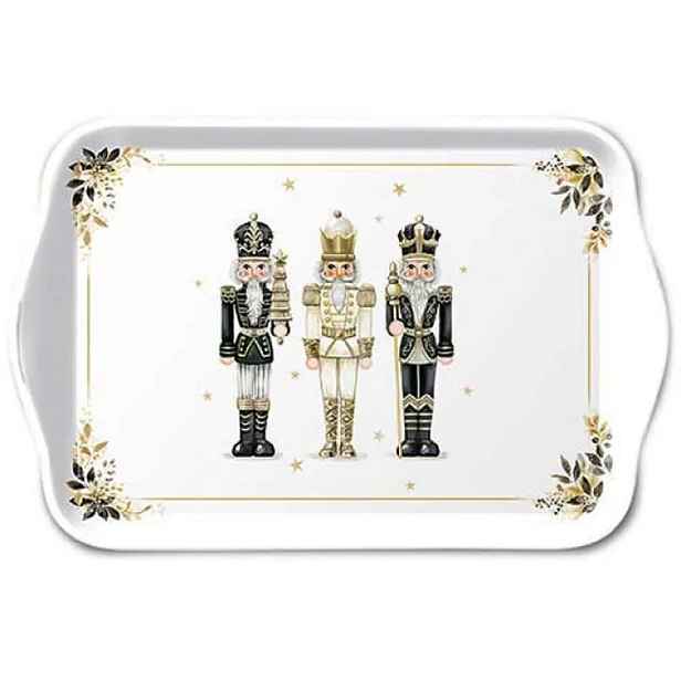 Bílý melaminový tácek s Louskáčky Royal Nutcrackers - 13*21 cm Ostatní