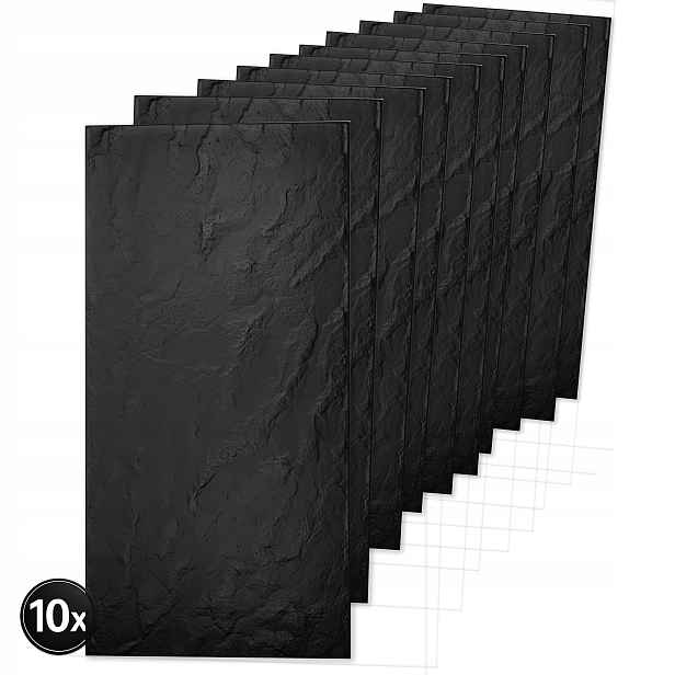 Dekorativní panel Stone 3D kámen černý skála 100x50 polystyren lehký 5 m²