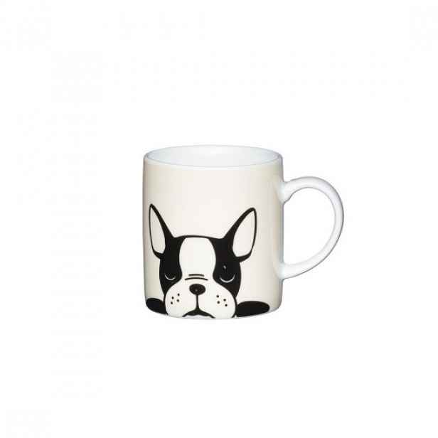 Porcelánový šálek na espresso, model "French bulldog", 80 ml - od Kitc