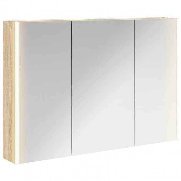 vidaXL Koupelnová zrcadlová skříň Sonoma dub 103,5 x 15,5 x 70 cm