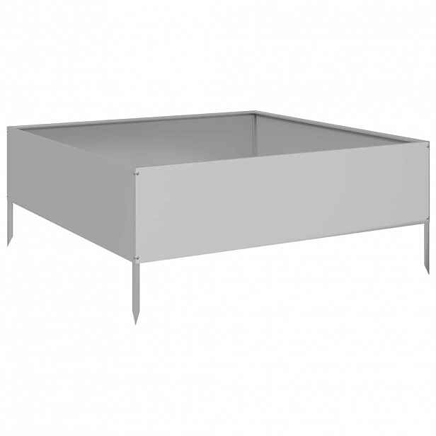 vidaXL Zahradní vyvýšený záhon 100 x 100 x 25 cm pozinkovaná ocel