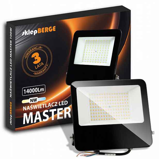 Halogenový Led reflektor 100W 14000lm Venkovní pracovní, výkonný, odolný, IP65