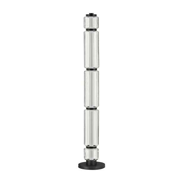 Matně černá skleněná LED stojací lampa (výška 123 cm) Liesa – Nova Luce