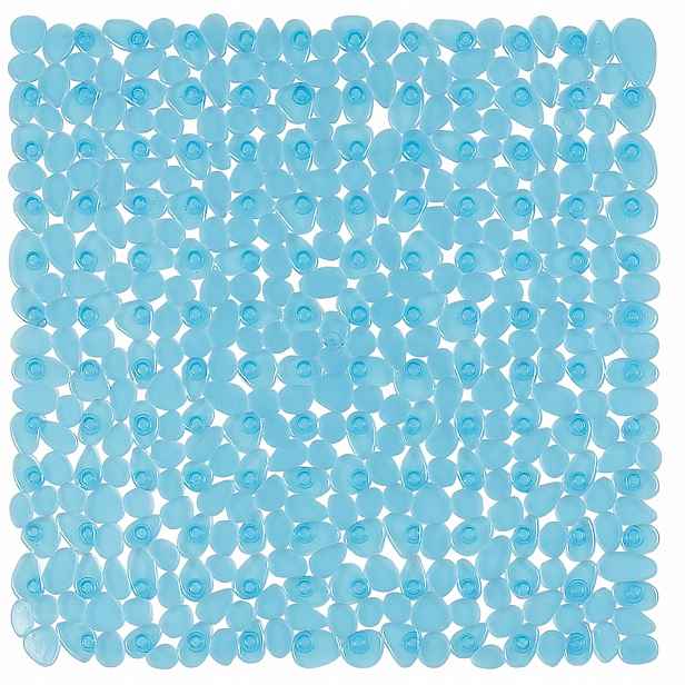 Spirella protiskluzová podložka do sprchy Riverstone, modrá, Pvc