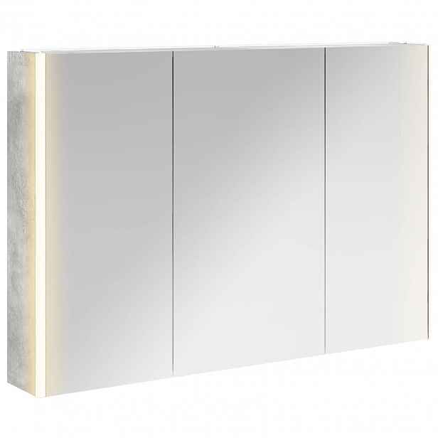 vidaXL Koupelnová zrcadlová skříň Betonově šedá 103,5 x 15,5 x 70 cm