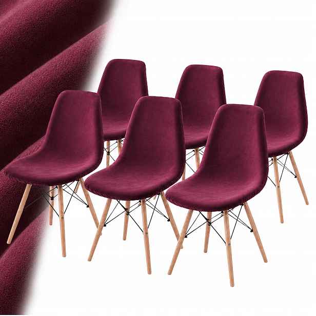 Potah Na Skandinávské Křeslo 6 Ks Velur Premium Elastický Plyš