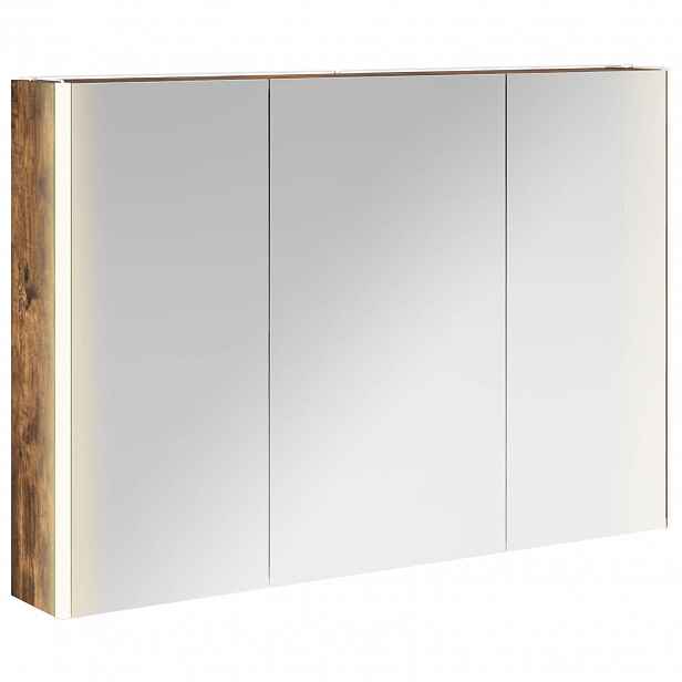 vidaXL Koupelnová zrcadlová skříň Kouřový dub 103,5 x 15,5 x 70 cm