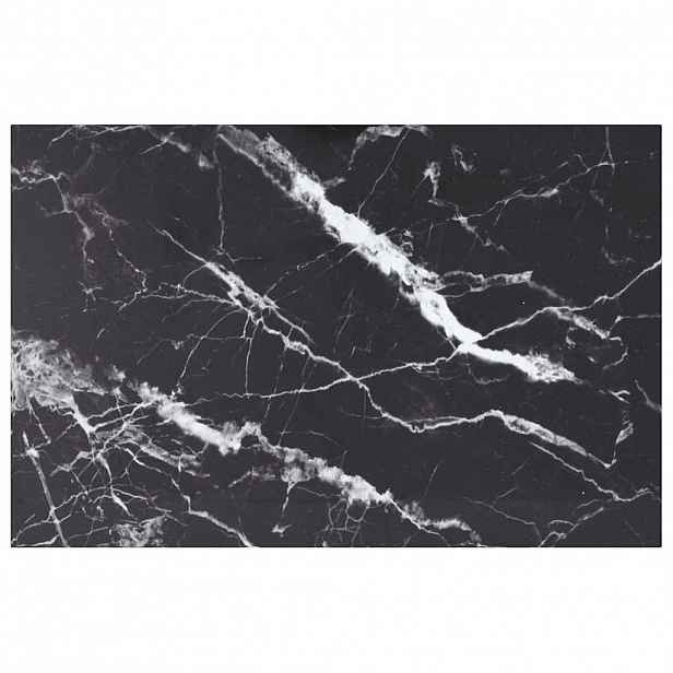 vidaXL Stolní deska černá 100x62 cm 8 mm tvrzené sklo mramorový design