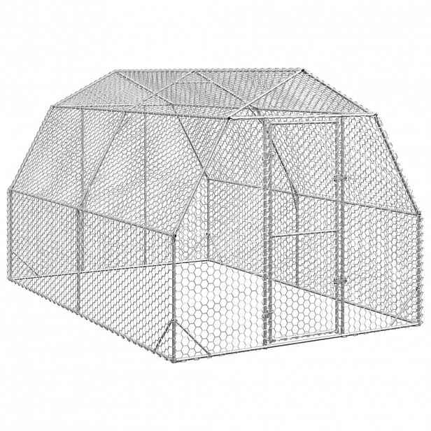 vidaXL Výběh pro slepice 2,5x4x2,25 m pozinkovaná ocel