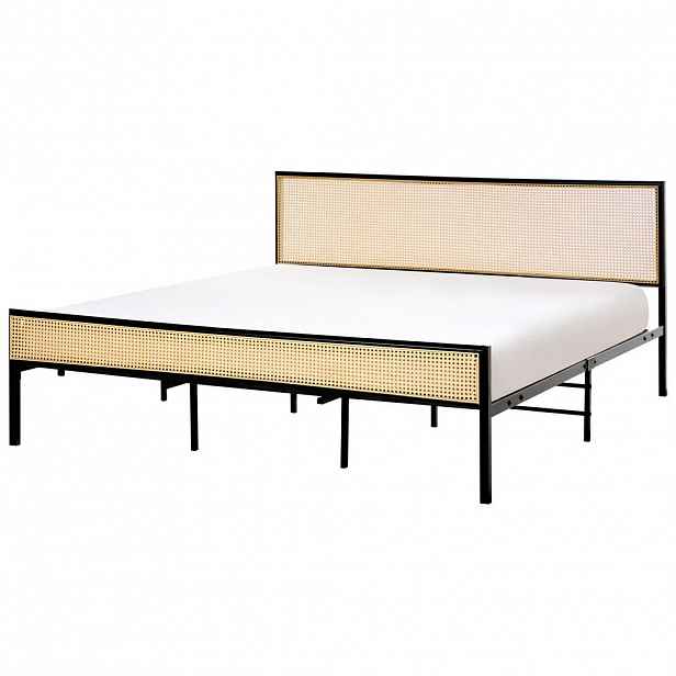 Beliani POSTEL s roštem 180/200 cm Světle hnědá Avanton