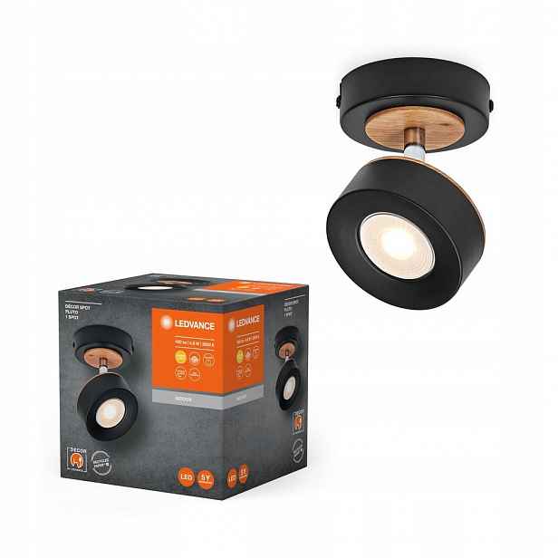 Led nástěnná lampa Nástěnné svítidlo 4.8W 300lm Cct Černá Spot