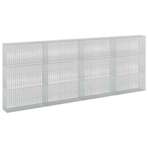 vidaXL Gabion s drátem 3,5 mm a sítem 5x2,5 cm 400x30x150 cm