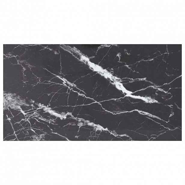 vidaXL Stolní deska černá 120x65 cm 8 mm tvrzené sklo mramorový design