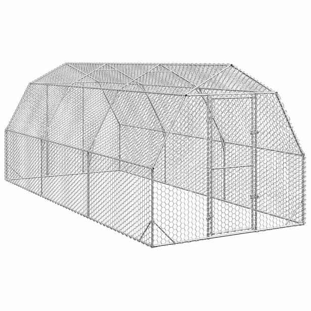 vidaXL Výběh pro slepice 2,5x6x2,25 m pozinkovaná ocel