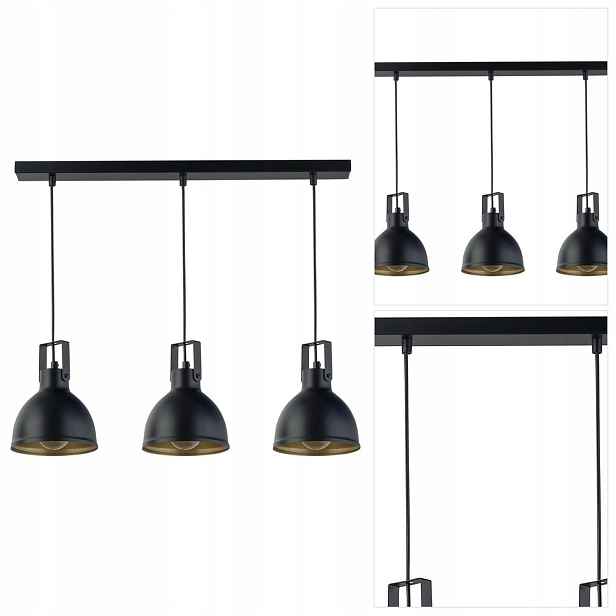 Závěsná lampa Mars zlatá s regulací jemného světla v kuchyni Sigma Lighting