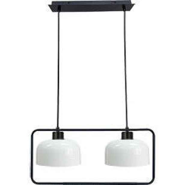 Závěsná lampa Zodiac černá 2x40W E27 bílé stínidlo
