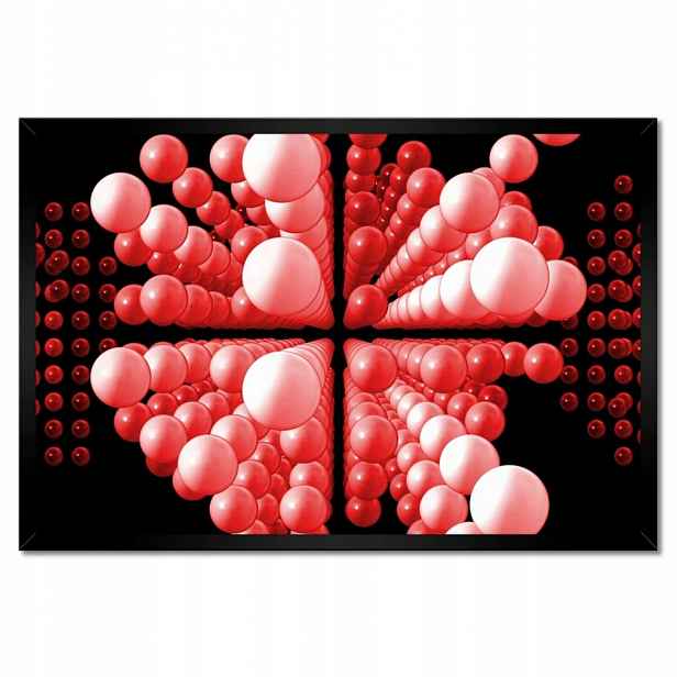 Plakáty v rámu 60x40 Červené kuličky Matrix