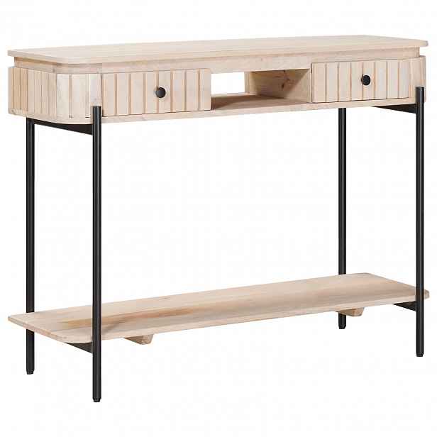 vidaXL Ručně vyráběný konferenční stolík Bílá 100 x 30 x 76 cm