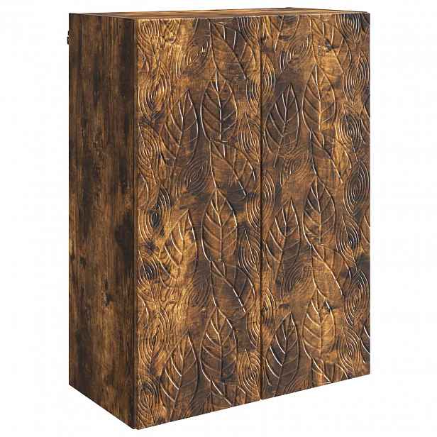 vidaXL Nástěnná skříň 66 x 34,5 x 90 cm Kompozitní dřevo Kouřový dub