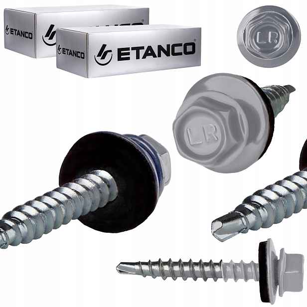 Farmářské vruty 4,8 x 35 mm Ral 9006 500 ks plechových vrutů Etanco GTF2 Z14