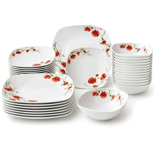 Obědová sada pro 12 osob 36 el. Porcelánová v Maki Lea Poppy