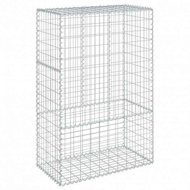vidaXL Gabionový koš s víkem 100 x 50 x 150 cm pozinkované železo